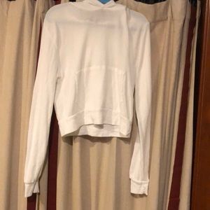 White hooded sweatshirt